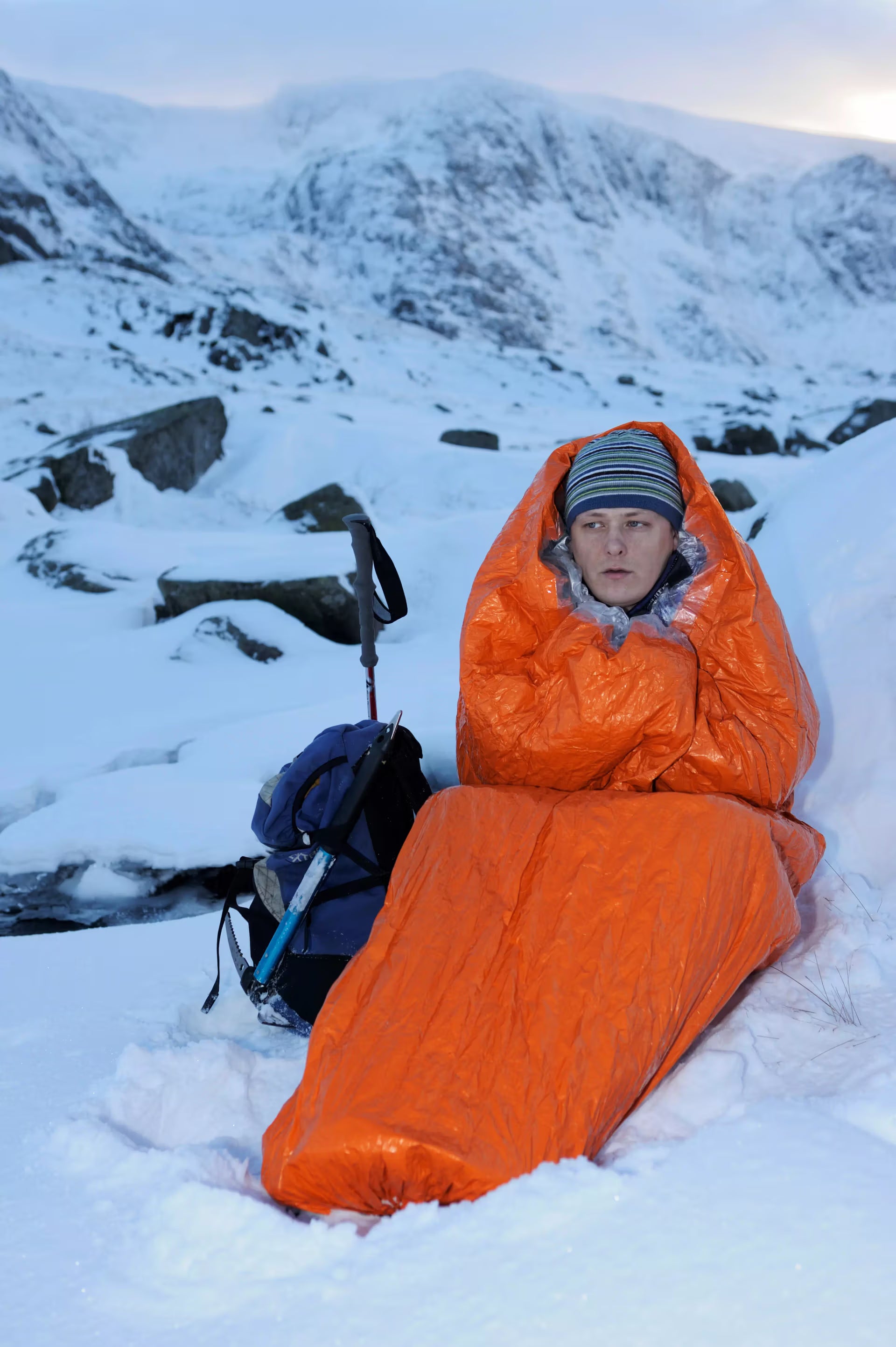 Blizzard Beanie Orange – Wärmeschutzmütze Reflexcell™