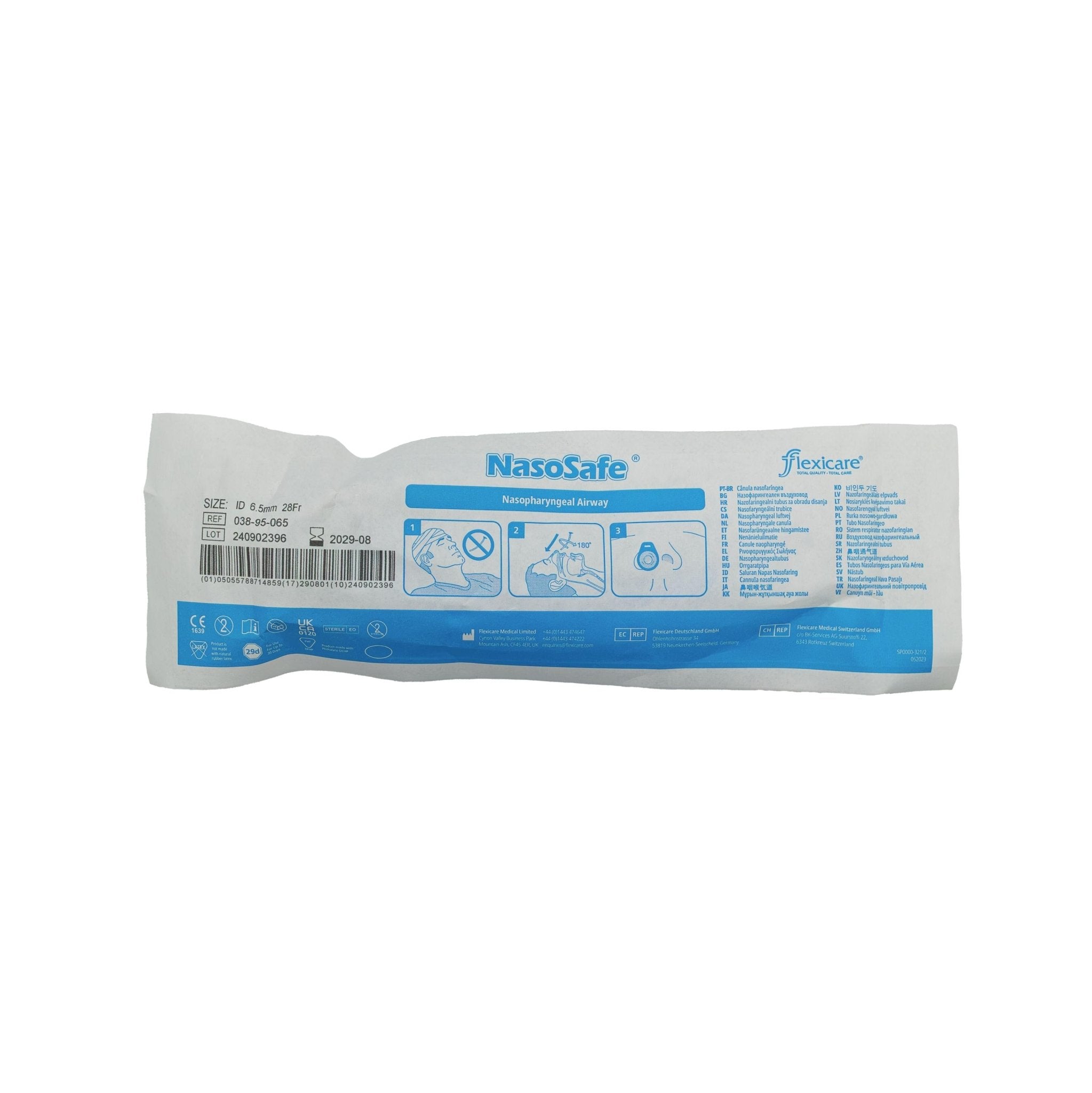 Flexicare NasoSafe® Nasopharyngealtubus – CH 28 - Critical Knowledge