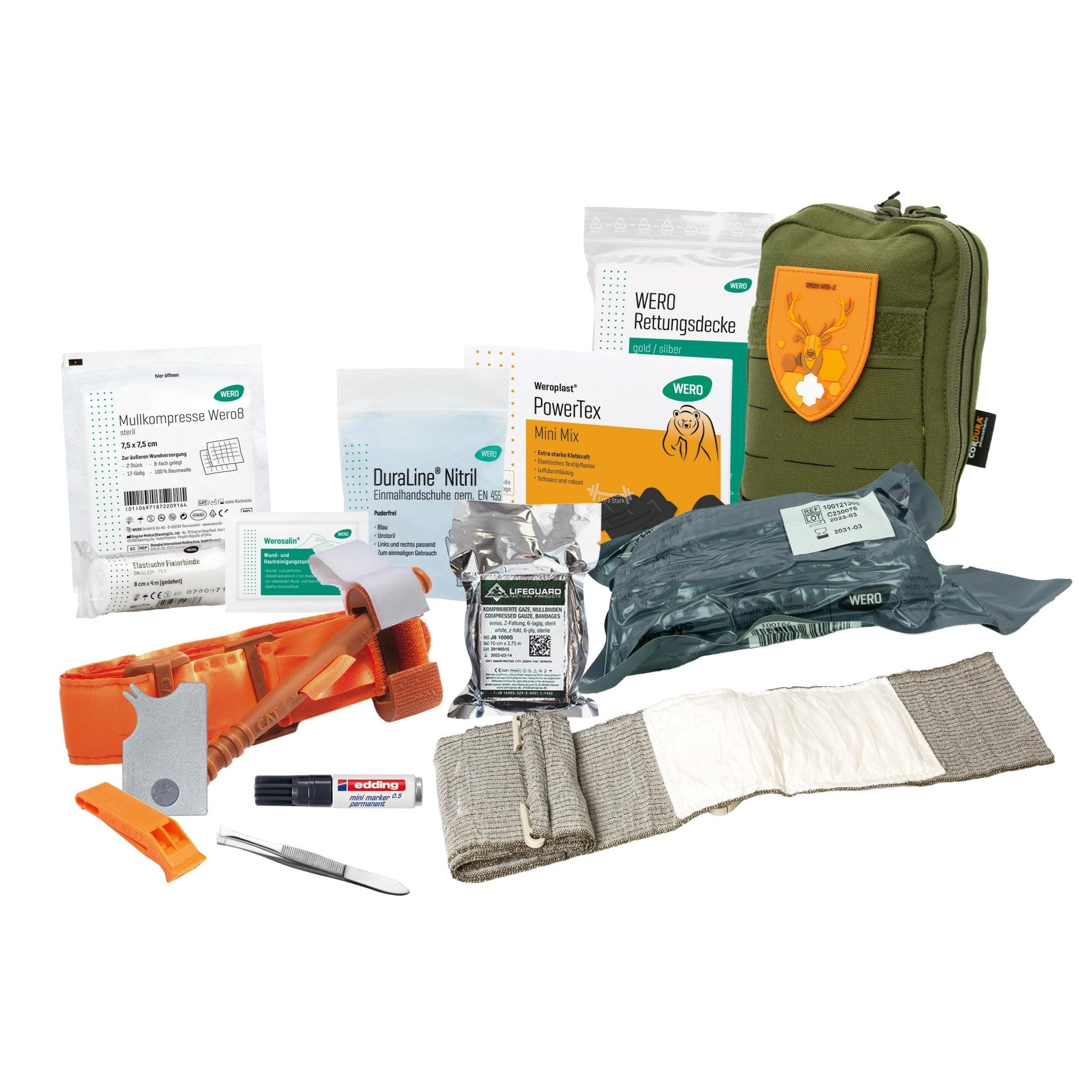 WERO MED - X® Hunter Medic Pack Basic – Erste - Hilfe - Set mit CAT Gen 7 - Critical Knowledge